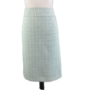 Evan Picone Skirt Plus sz 18 Green Plaid Tweed Straight Knee Suit Career Church